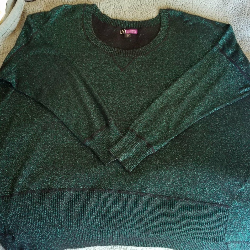 Teal Sparkly Sweater